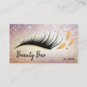 Mooie Long Lash Extension Make-up Feather Visitekaartje (Voorkant)