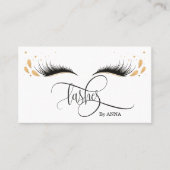 Mooie Long Lash Extension Makeup Feather Visitekaartje (Voorkant)