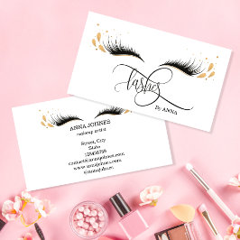 Mooie Long Lash Extension Makeup Feather Visitekaartje