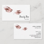 Mooie Long Lash Eyes Make-up Artist Visitekaartje (Voorkant / Achterkant)