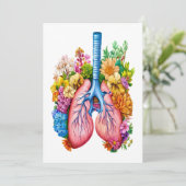 Mooie longen kaart (Staand voorkant)