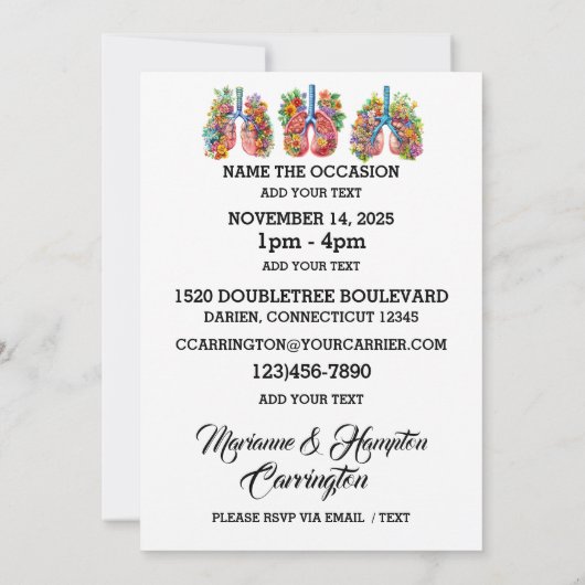 Mooie longen kaart (Achterkant)