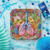 Mooie longen papieren bordje (Feest)