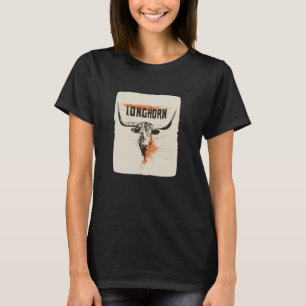 Mooie Longhorn Koe voor Ossen en Rundvee Geest L T-shirt