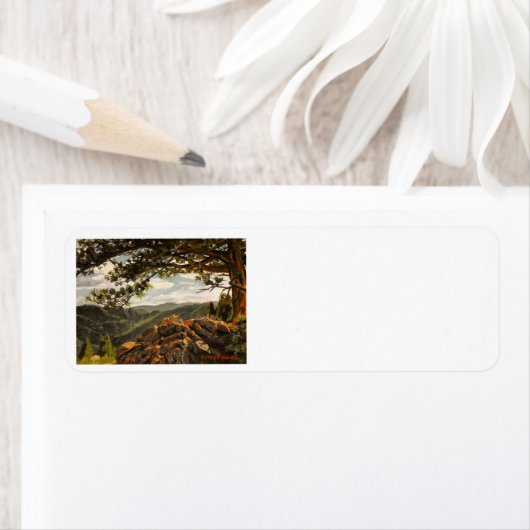 Mooie Lookout Mountain Colorado Landschap Etiket (Insitu)