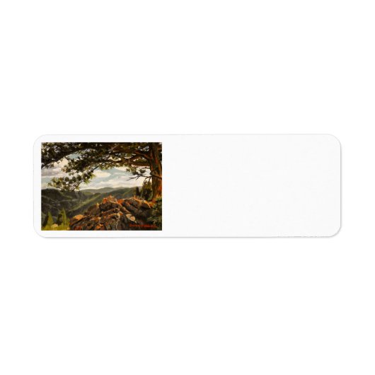 Mooie Lookout Mountain Colorado Landschap Etiket (Voorkant)