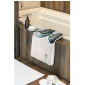 Mooie Loon op een rots in waterverf Bad Handdoek