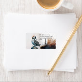 Mooie Loon op een rots in waterverf Etiket (Insitu)