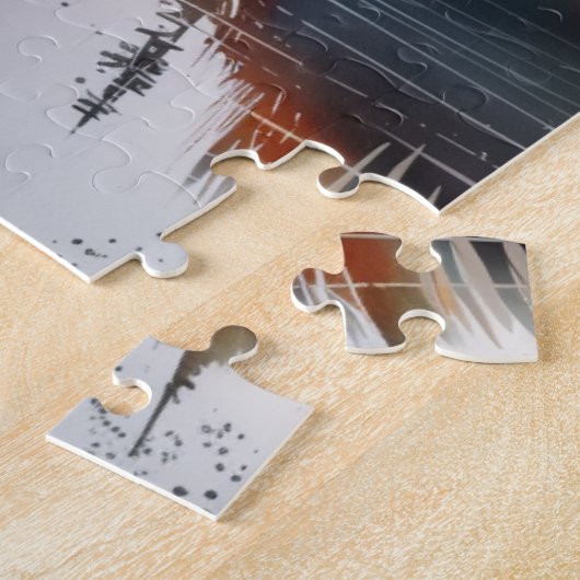 Mooie Loon op een rots in waterverf Legpuzzel (Zijkant)