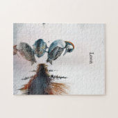 Mooie Loon op een rots in waterverf Legpuzzel (Horizontaal)