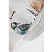 Mooie Loon op een rots in waterverf Theedoek