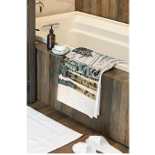 Mooie Loon op water in waterverf Bad Handdoek