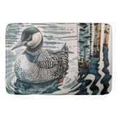 Mooie Loon op water in waterverf Badmat (Voorkant)