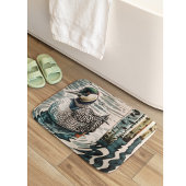 Mooie Loon op water in waterverf Badmat