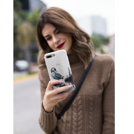 Mooie Loon op water in waterverf Case-Mate iPhone Case