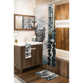 Mooie Loon op water in waterverf Douchegordijn