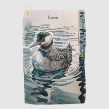 Mooie Loon op water in waterverf