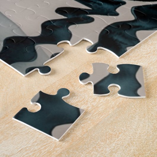 Mooie Loon op water in waterverf Legpuzzel (Zijkant)