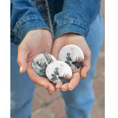 Mooie Loon op water in waterverf Ronde Button 7,6 Cm