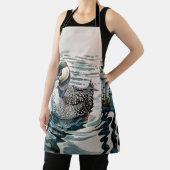 Mooie Loon op water in waterverf Schort (Insitu)