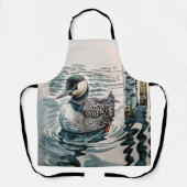 Mooie Loon op water in waterverf Schort (Voorkant)