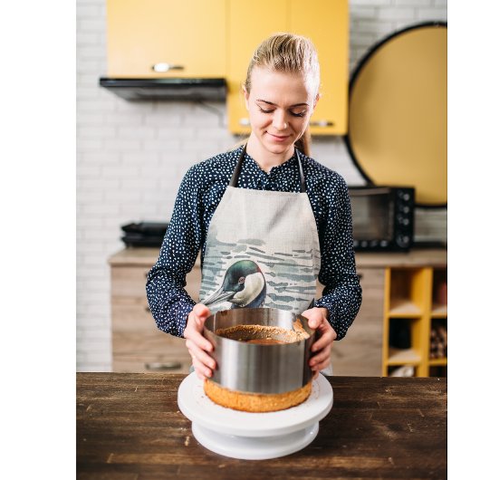 Mooie Loon op water in waterverf Schort