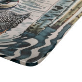 Mooie Loon op water in waterverf Snijplank (Hoek)