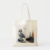 Mooie Loon op water in waterverf Tote Bag (Voorkant)