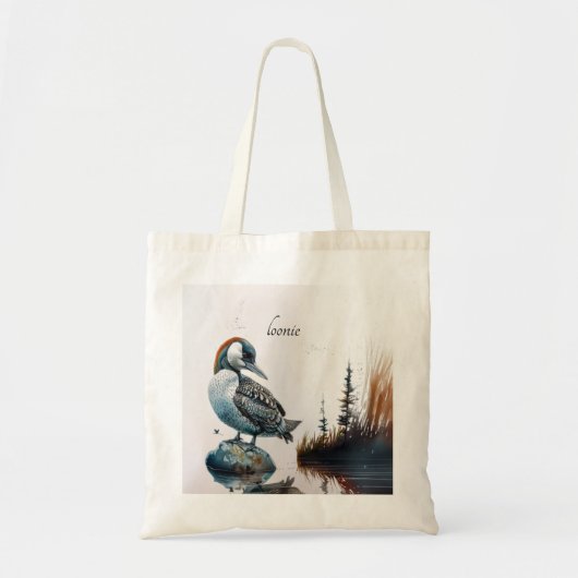 Mooie Loon op water in waterverf Tote Bag (Voorkant)