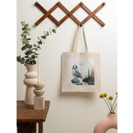 Mooie Loon op water in waterverf Tote Bag