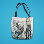 Mooie Loon op water in waterverf Tote Bag