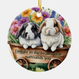 Mooie Lop Bunny Konijn Decoratie