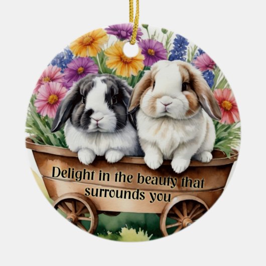 Mooie Lop Bunny Konijn  Decoratie (Voorkant)