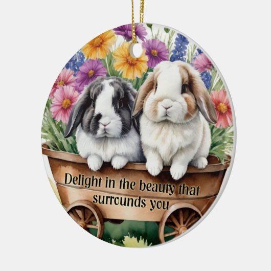 Mooie Lop Bunny Konijn  Decoratie (Links)