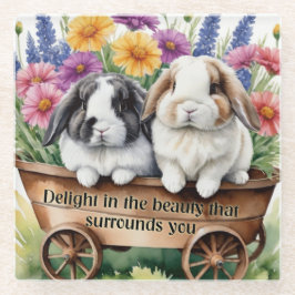 Mooie Lop Bunny Rabbit Glazen Onderzetter