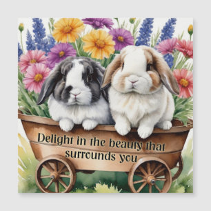 Mooie Lop Bunny Rabbit  Magneet Kaart