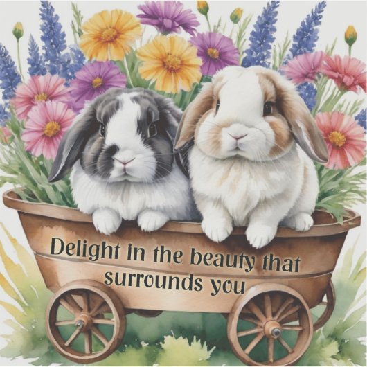 Mooie Lop Bunny Rabbit  Sticker (Voorkant)