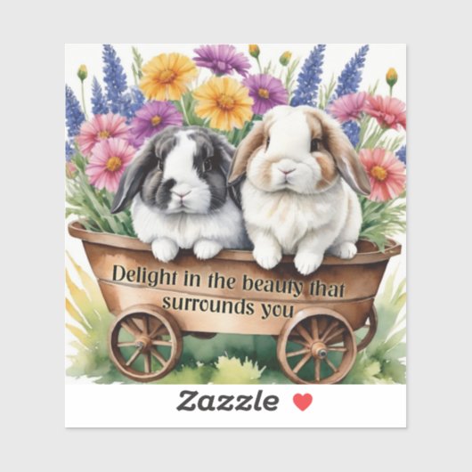 Mooie Lop Bunny Rabbit  Sticker (Vel)