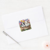 Mooie Lop Bunny Rabbit  Vierkante Sticker (Envelop)
