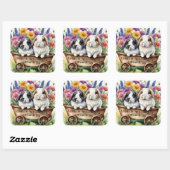 Mooie Lop Bunny Rabbit  Vierkante Sticker (Vel)