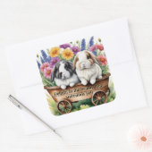 Mooie Lop Bunny Rabbit  Vierkante Sticker (Envelop)