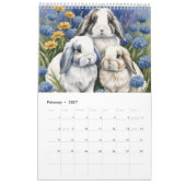 Mooie Lop Bunny Rabbits Kalender (Feb 2027)