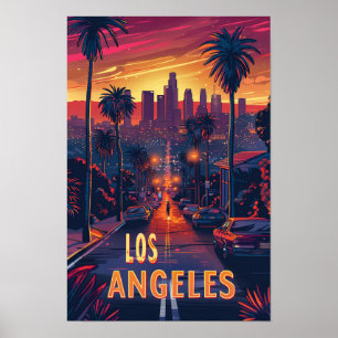 Mooie Los Angeles USA Illustratie Reizen Poster
