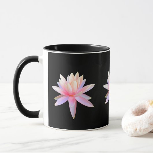 Mooie Lotus Art Cool Trendy Mok (Met donut)