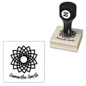 Mooie Lotus Bloem Mandala Rubberstempel (Gestempeld)