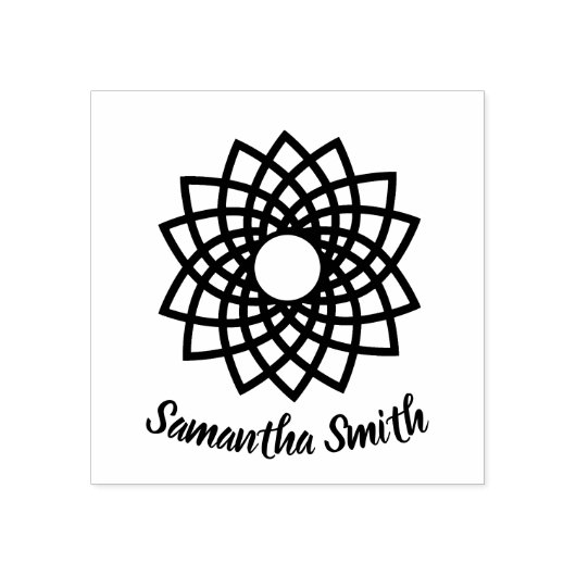 Mooie Lotus Bloem Mandala Rubberstempel (Afrduk)