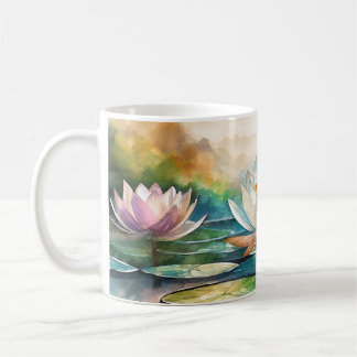 Mooie Lotus bloemen mok