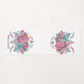 Mooie Lotus Flower Boho Art gepersonaliseerd Yogamat (Voorkant (horizontaal))