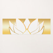 Mooie Lotus Flower Gold White Ombre Gradation Yogamat (Achterkant (horizontaal))