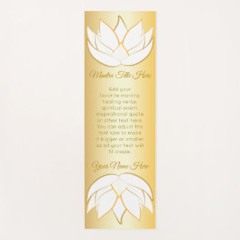 Mooie Lotus Flower Gold White Ombre Gradation Yogamat